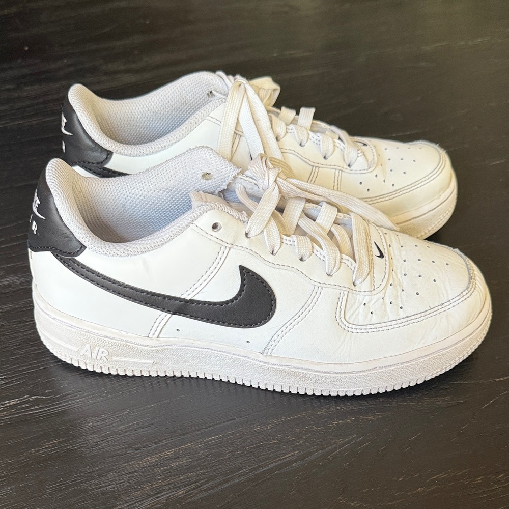 Nike Air Force 1 White and Black Sneakers